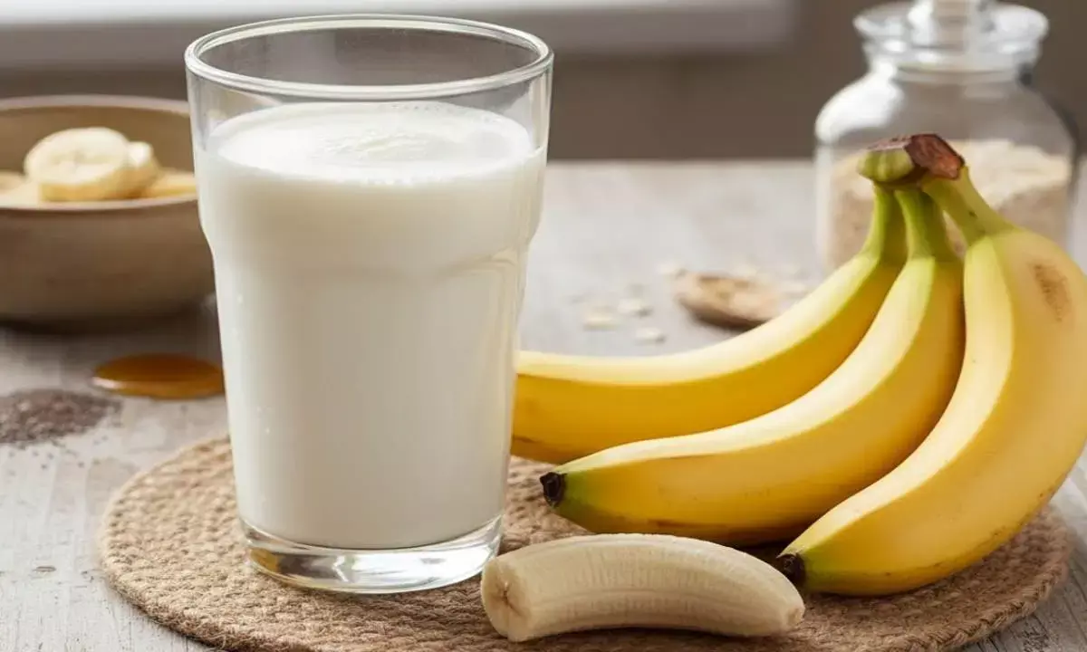 milk with banana benefits