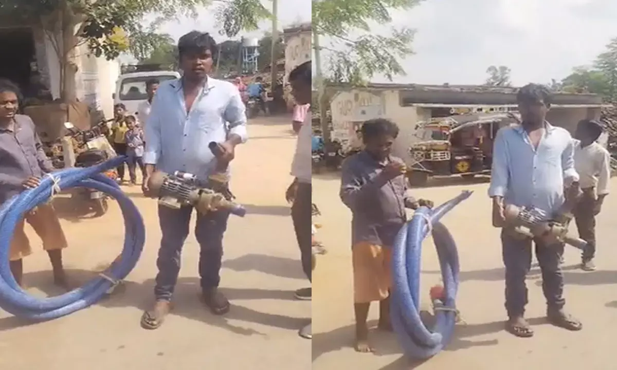 ग्रामीणों ने चोरों का निकाला जुलूस