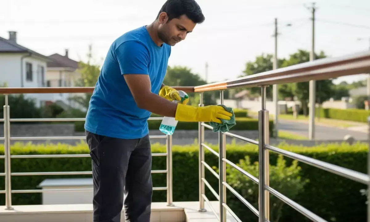 steel railing cleaning Tips