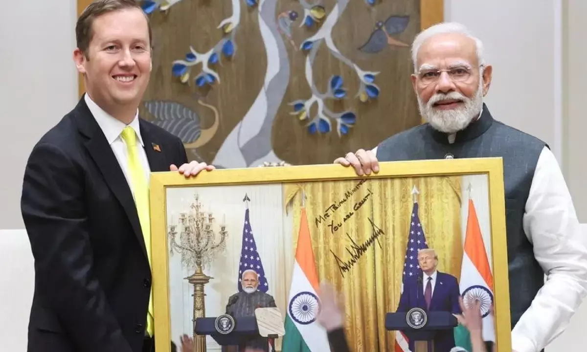 PM Modi meets us ambassador Sergio Gor