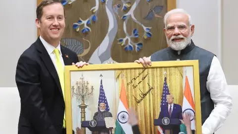 PM Modi meets us ambassador Sergio Gor