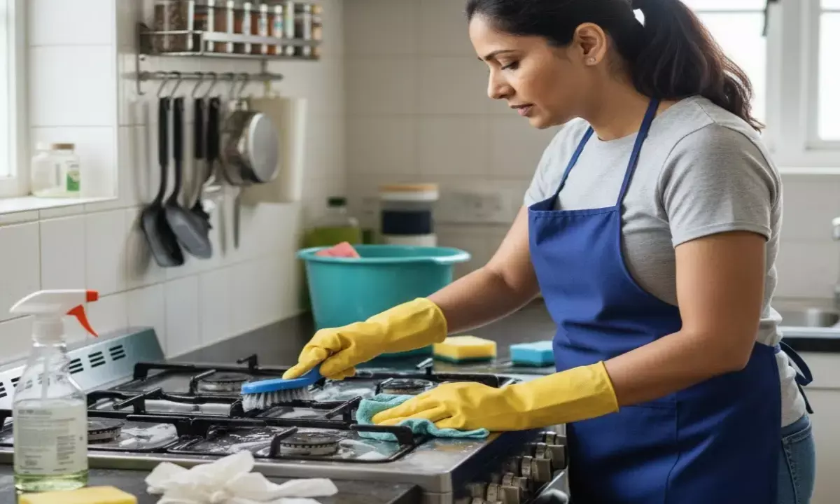 gas stove cleaning  tips