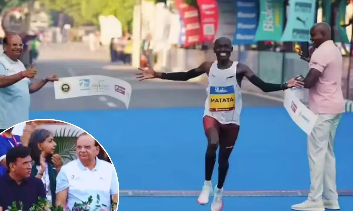 Kenyan athlete Alex Matata wins Delhi Half Marathon
