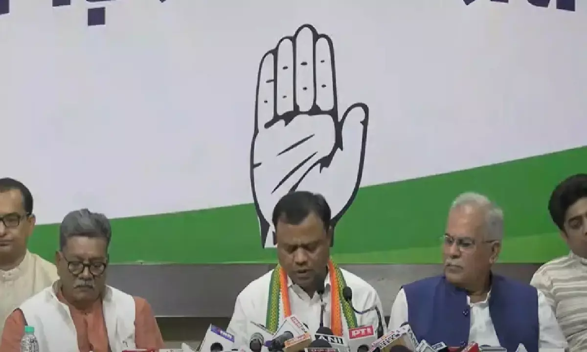 कांग्रेस की रायपुर में प्रेस कान्फ्रेंस : PCC चीफ बैज बोले- मोदी सरकार सूचना का अधिकार कानून सही ढंग से करे लागू