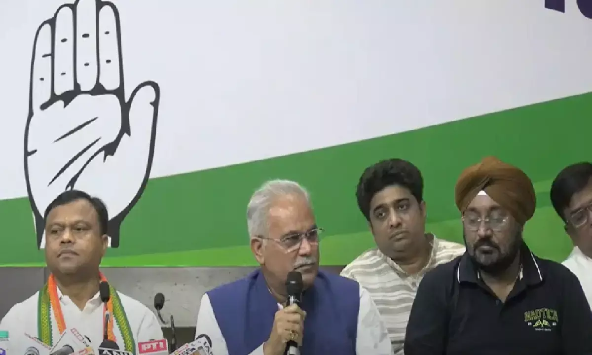 कांग्रेस की रायपुर में प्रेस कान्फ्रेंस  : भूपेश बोले- केंद्र और बीजेपी सरकार संस्थाओं का कर रही दुरुपयोग