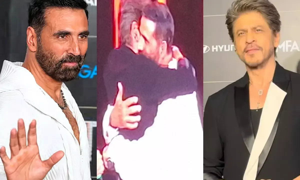 फिल्मफेयर के मंच पर किंग खान ने लगाया अक्षय को गले, फैंस बोले– ये नज़ारा याद रहेगा