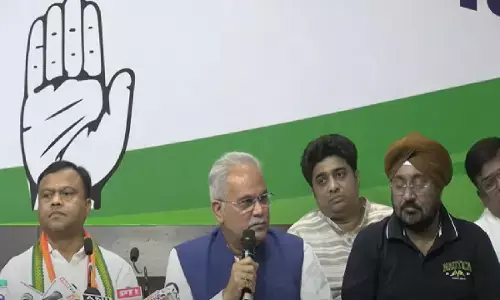 कांग्रेस की रायपुर में प्रेस कान्फ्रेंस  : भूपेश बोले- केंद्र और बीजेपी सरकार संस्थाओं का कर रही दुरुपयोग