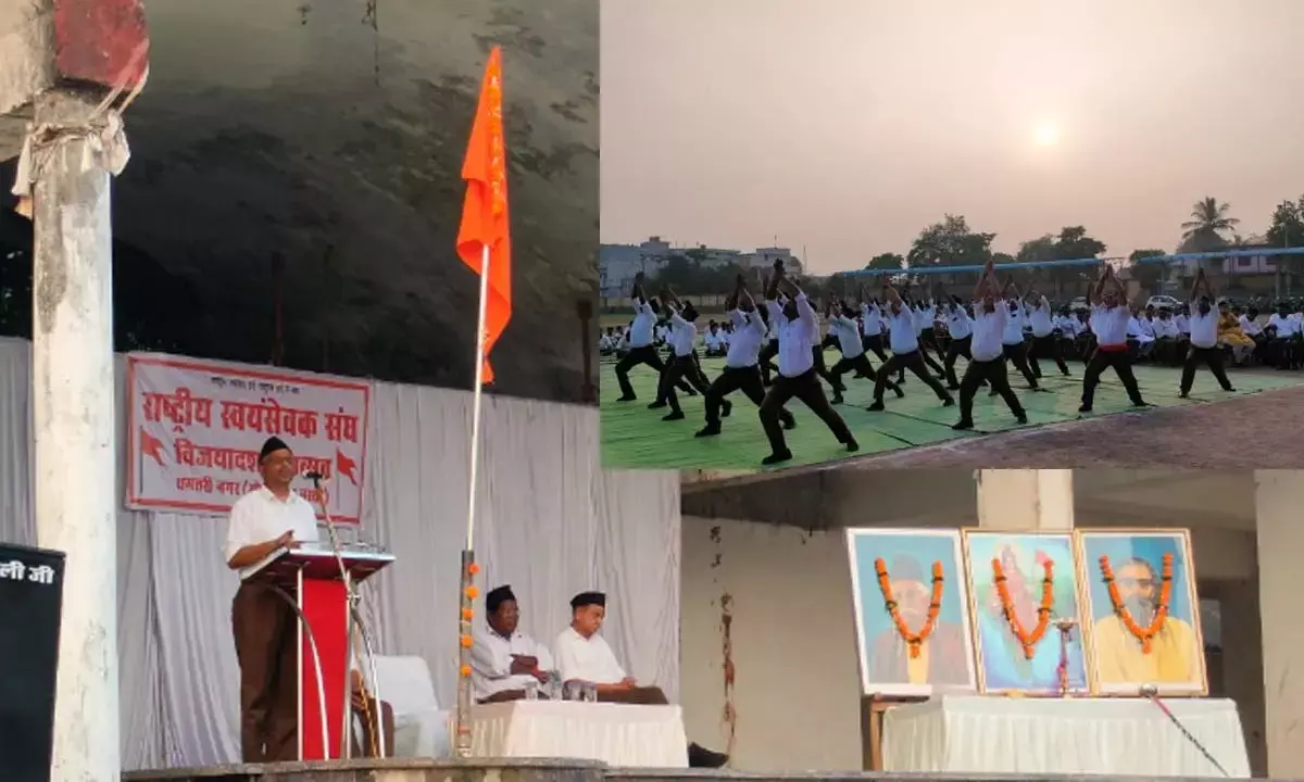 धमतरी में स्वयंसेवकों ने किया पथ संचलन, अनुशासन और एकता का दिया परिचय