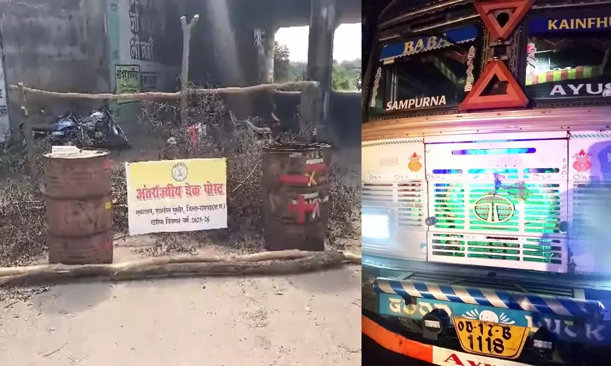 ओडिशा से 500 बोरी धान भरकर आ रहा ट्रक रायगढ़ में पकड़ा गया