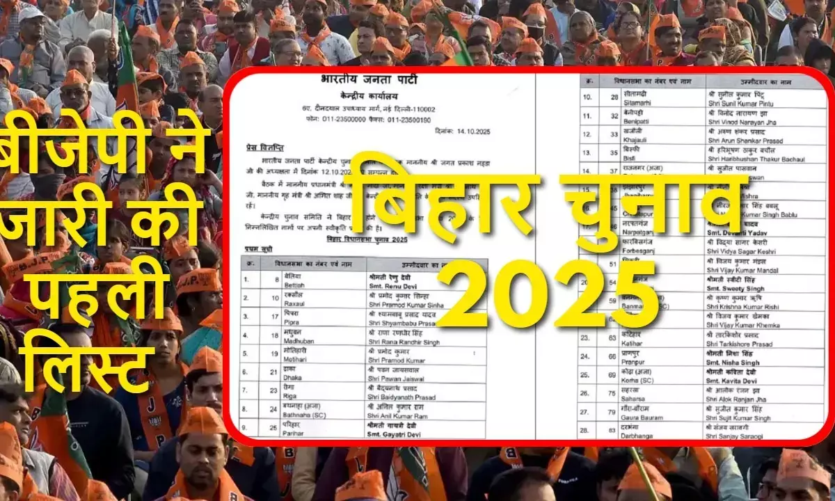 BJP FIRST CANDIDATES LIST BIHAR CHUNAV 2025