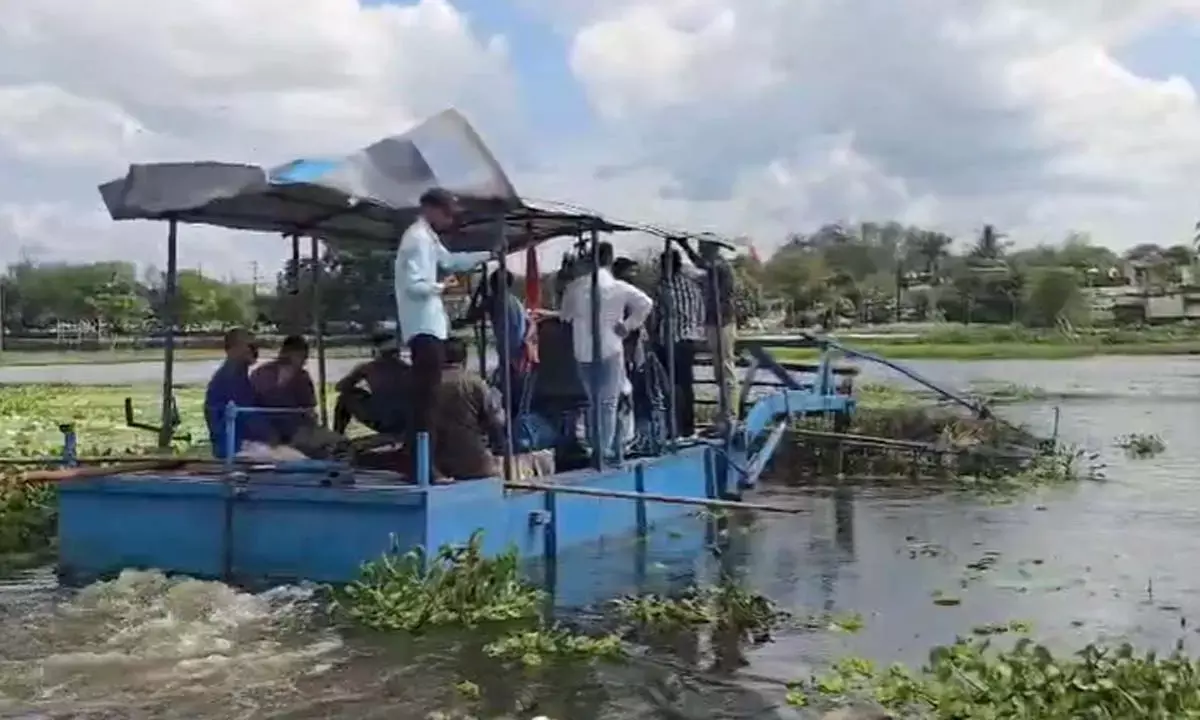 दलपत सागर की हो रही सफाई : हजारों ट्रक जलकुंभी निकाला गया, पर्यटकों को आकर्षित करने की है तैयारी