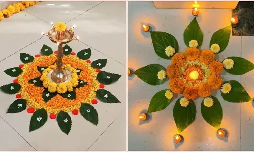 Diwali special flower Rangoli designs