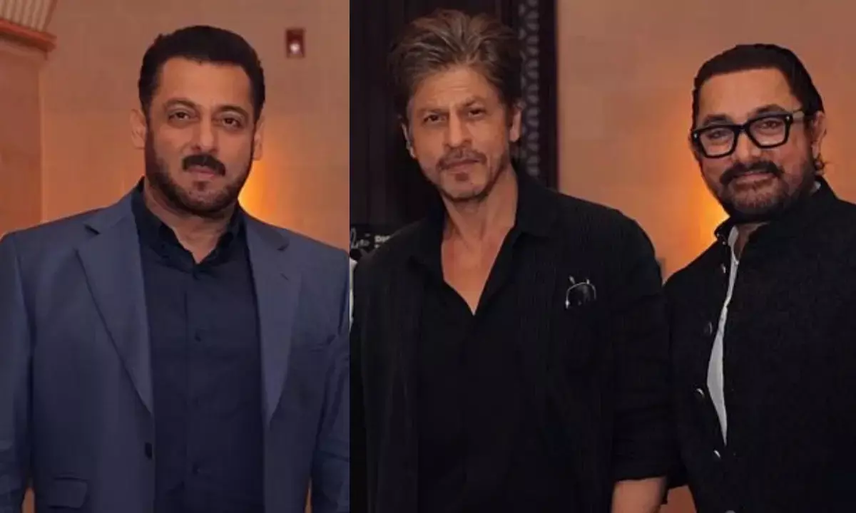 रियाध में आयोजित एक इवेंट में शाहरुख खान, सलमान खान और आमिर खान एक साथ मंच पर नजर आए।