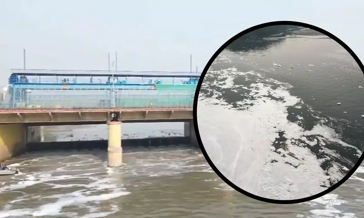 Toxic foam in Yamuna before Chhath Puja
