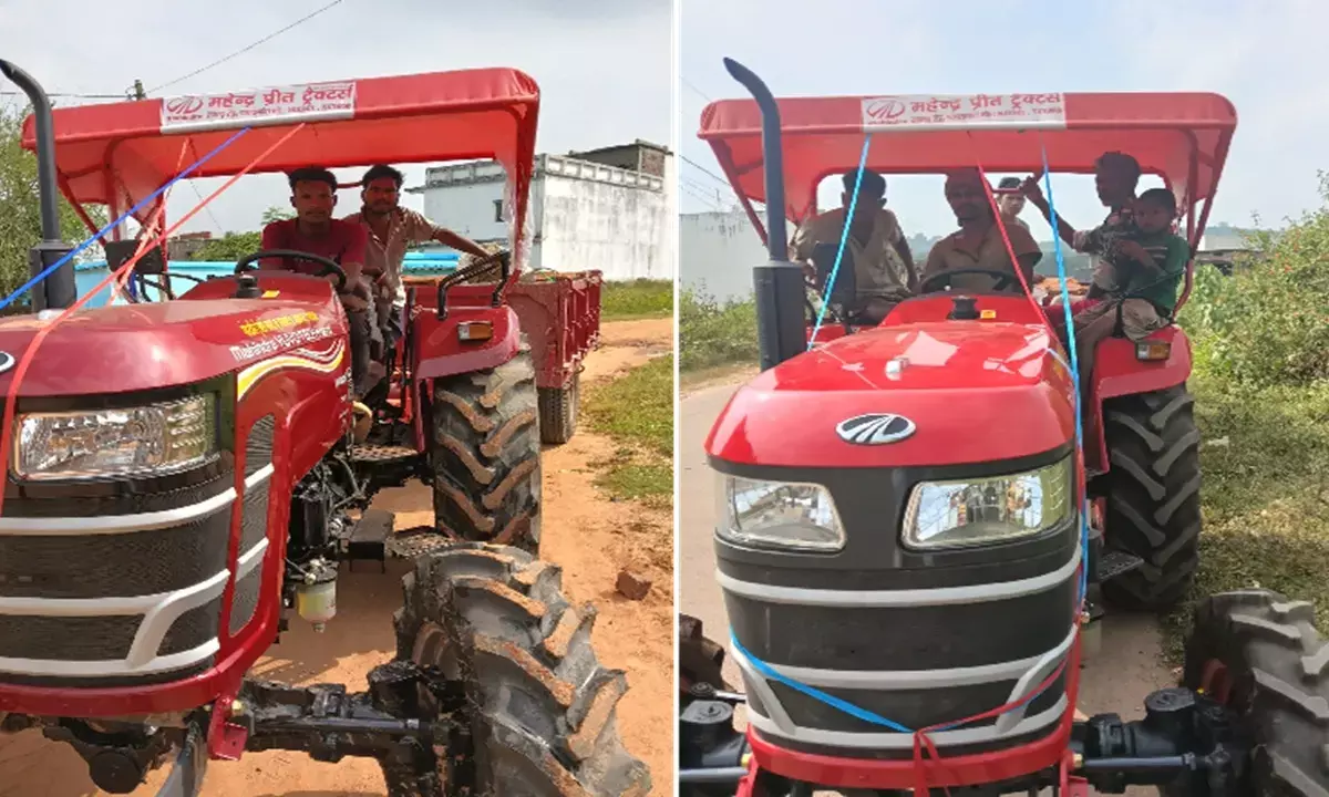 योजना के नाम पर किसानों से धोखा : उद्यान विभाग के अधिकारी किसानों को लालच देकर खरीदवा रहे निजी शो रूम से ट्रैक्टर
