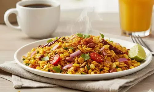 how to make corn poha for breakfast