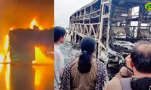 Hyderabad–Bengaluru Volvo Bus Catches Fire