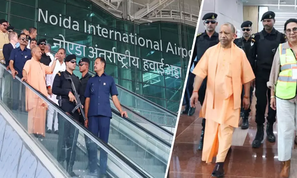 CM Yogi inspects Jewar Airport