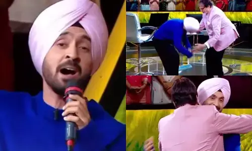 दिलजीत दोसांझ ने अमिताभ बच्चन के छुए पैर, बिग बी ने गले लगाकर किया स्वागत