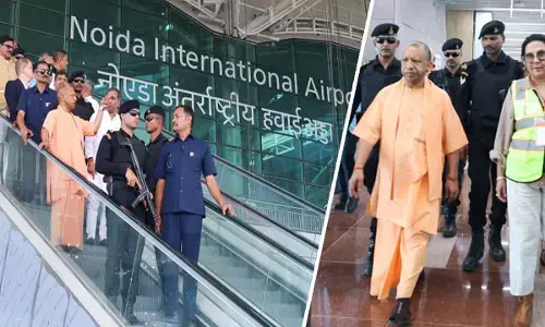 CM Yogi inspects Jewar Airport