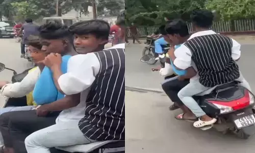 रीलबाजी करते हुए पांच नाबालिग