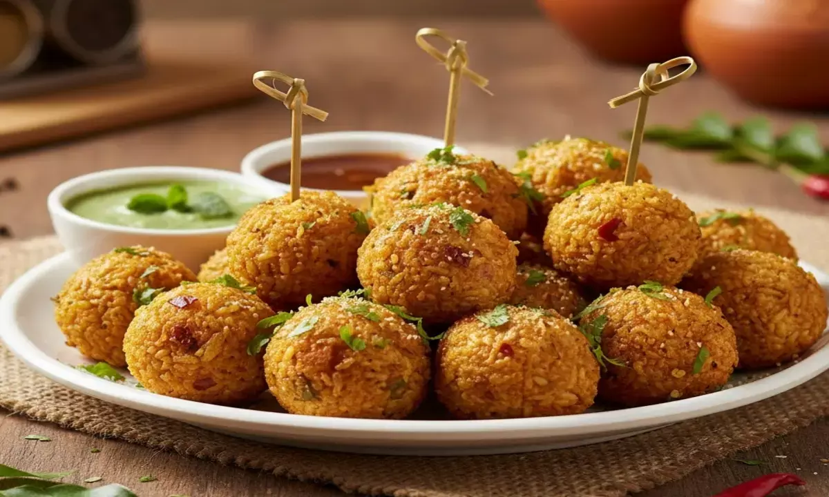 how to make masala rice balls