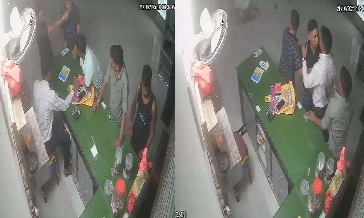 जेल प्रहरियों की दबंगई : ढाबा कर्मचारी को जमकर पीटा, वारदात सीसीटीवी में हुई कैद