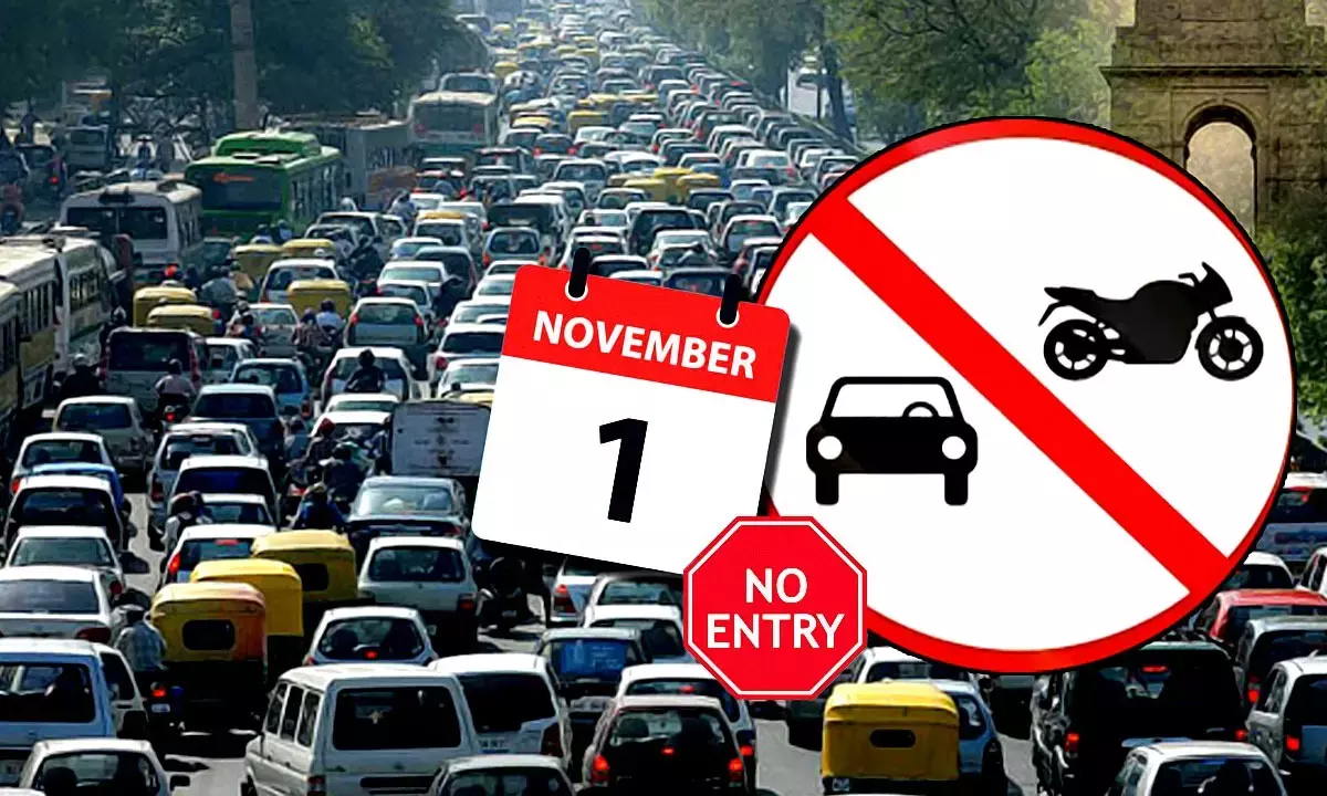 Outsider Vehicle Entry Ban in Delhi from 1 November Outsider Vehicle Entry Ban in Delhi from 1 November