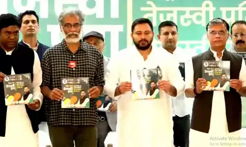 Bihar Assembly Elections 2025 Mahagathbandhan releases manifesto Tejashwi Pran Patra