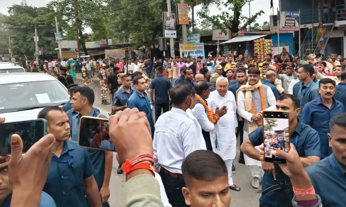 Nitish Kumar Road Show NDA Bihar election 2025