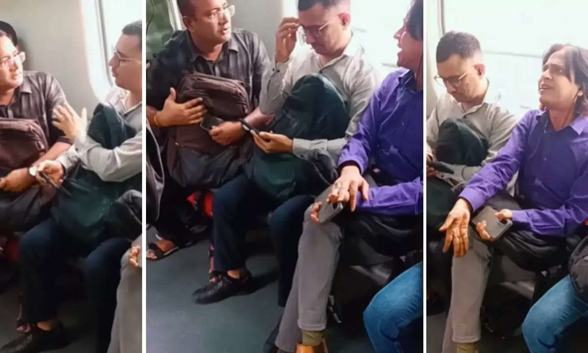 Fight in Delhi Metro