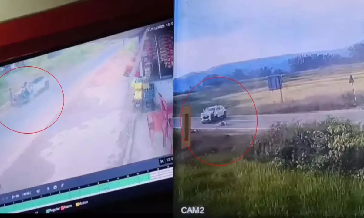 रायगढ़ में बेकाबू कार ने तीन लोगों की ली जान :  हादसे का CCTV फुटेज आया सामने, आरोपियों की तलाश जारी