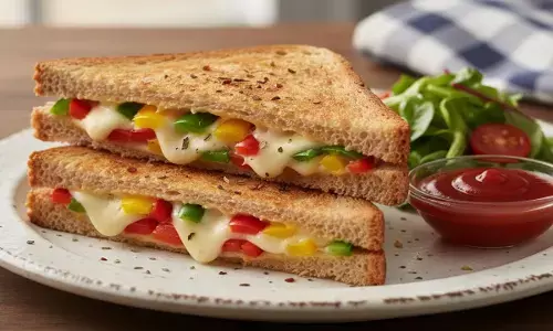 Cheese Capsicum Sandwich Recipe