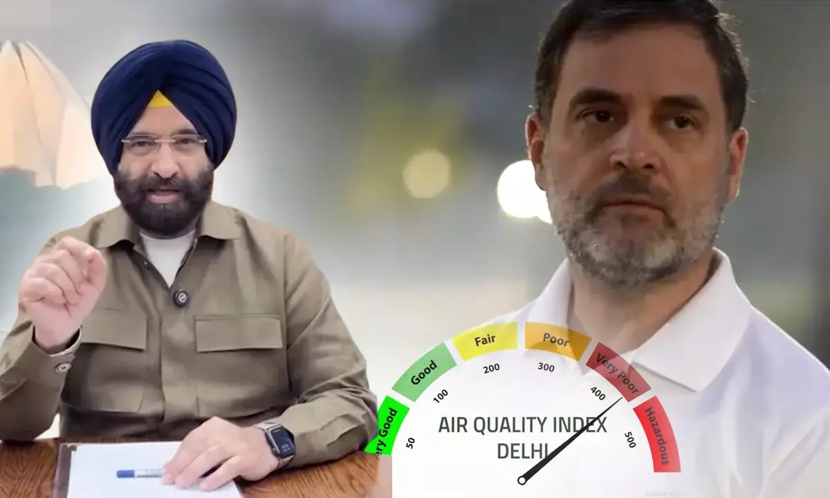 Minister Manjinder Sirsa replied on Rahul Gandhi Post on Delhi Pollution