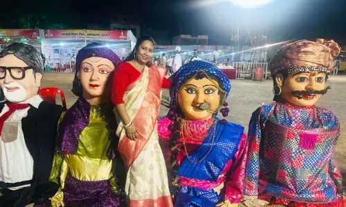 अमिताभ से रानी तक विशाल कठपुतलियों ने राज्योत्सव में बिखेरा जादू