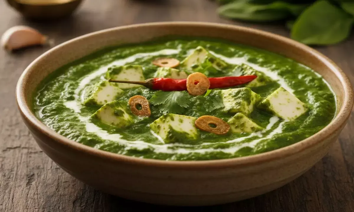 How to make Lahsuni Palak Paneer
