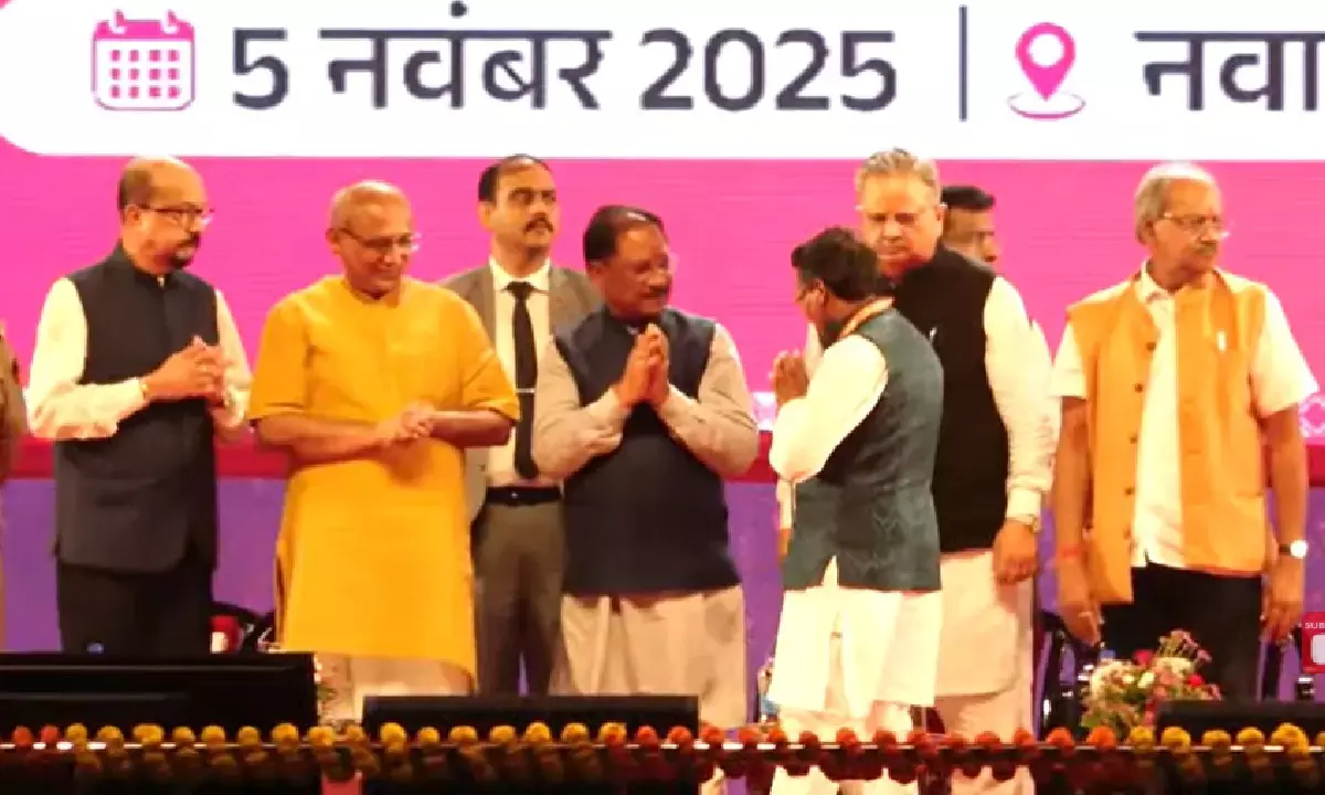 राज्य अलंकरण और रजत महोत्सव का समापन समारोह शुरू : चीफ गेस्ट उप राष्ट्रपति और सीएम साय मौजूद, देखिए LIVE