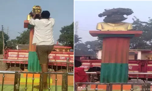 रीवागहन में असामाजिक तत्वों का घिनौना कृत्य: पूर्व पीएम अटल बिहारी वाजपेयी की प्रतिमा पर फेंकी मिट्टी, बीजेपी ने की कार्रवाई की मांग