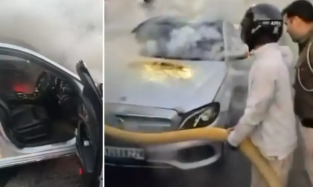 Delhi Car Fire