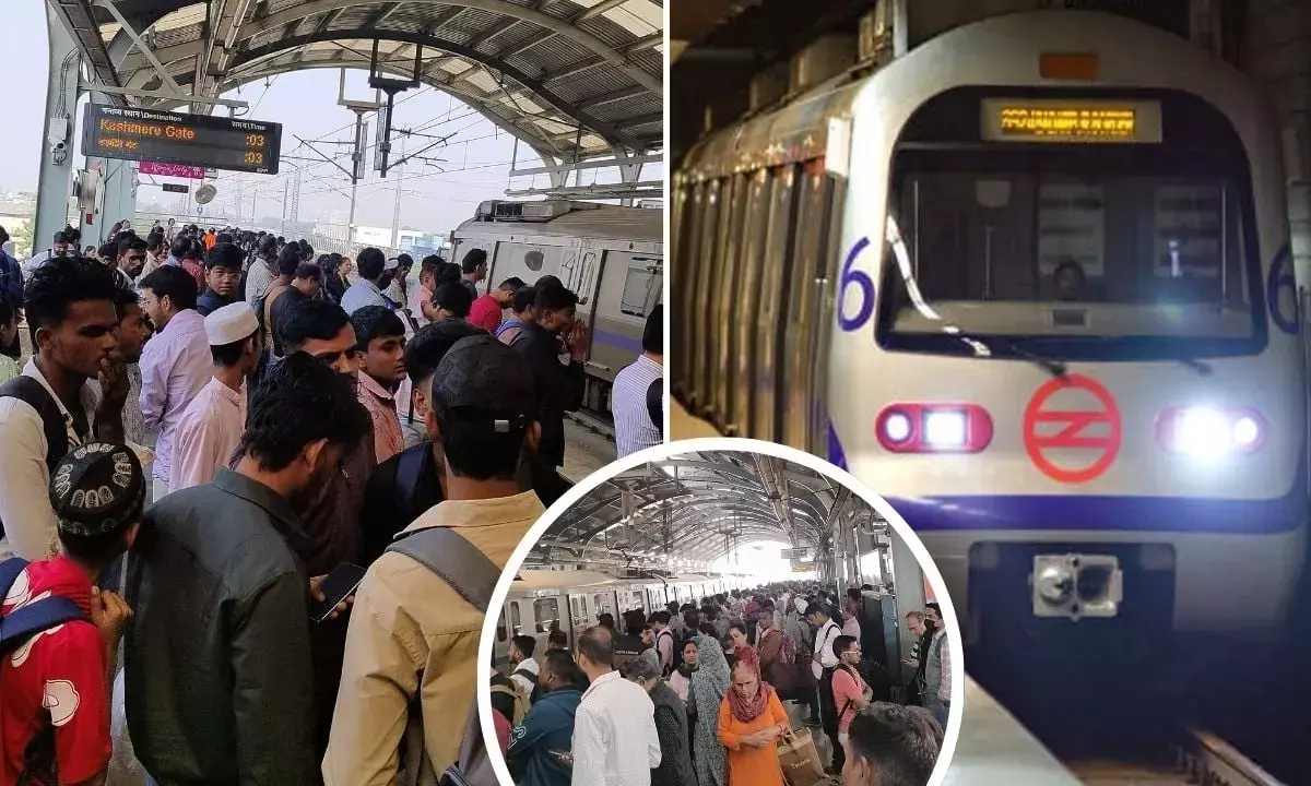 delhi metro affected today