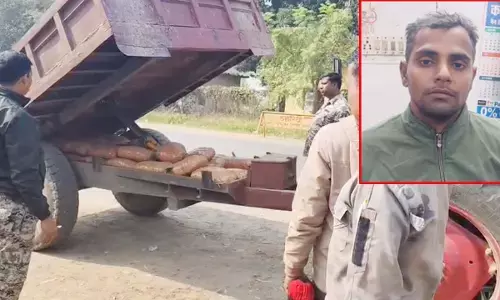 ट्रैक्टर से 23 लाख का गांजा बरामद