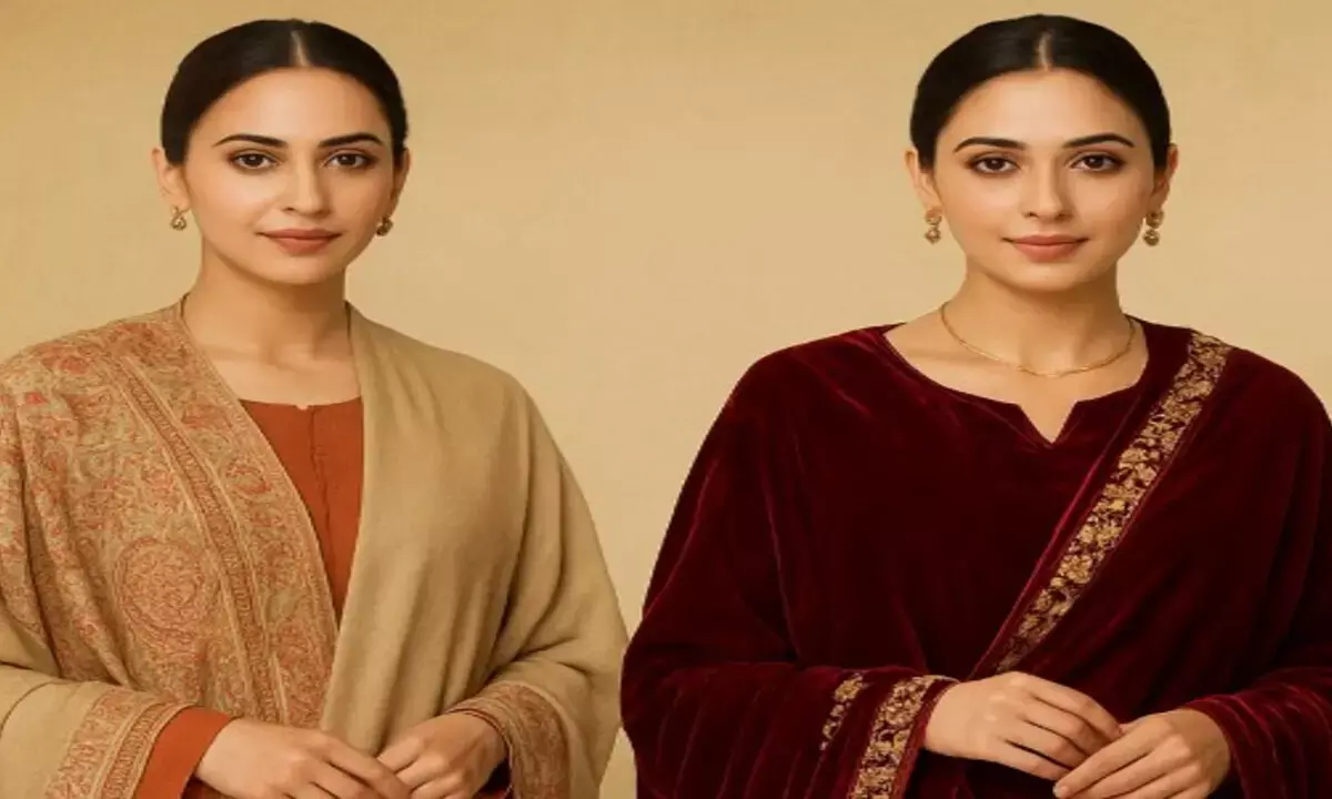 ठंड से बचने के लिए शॉल