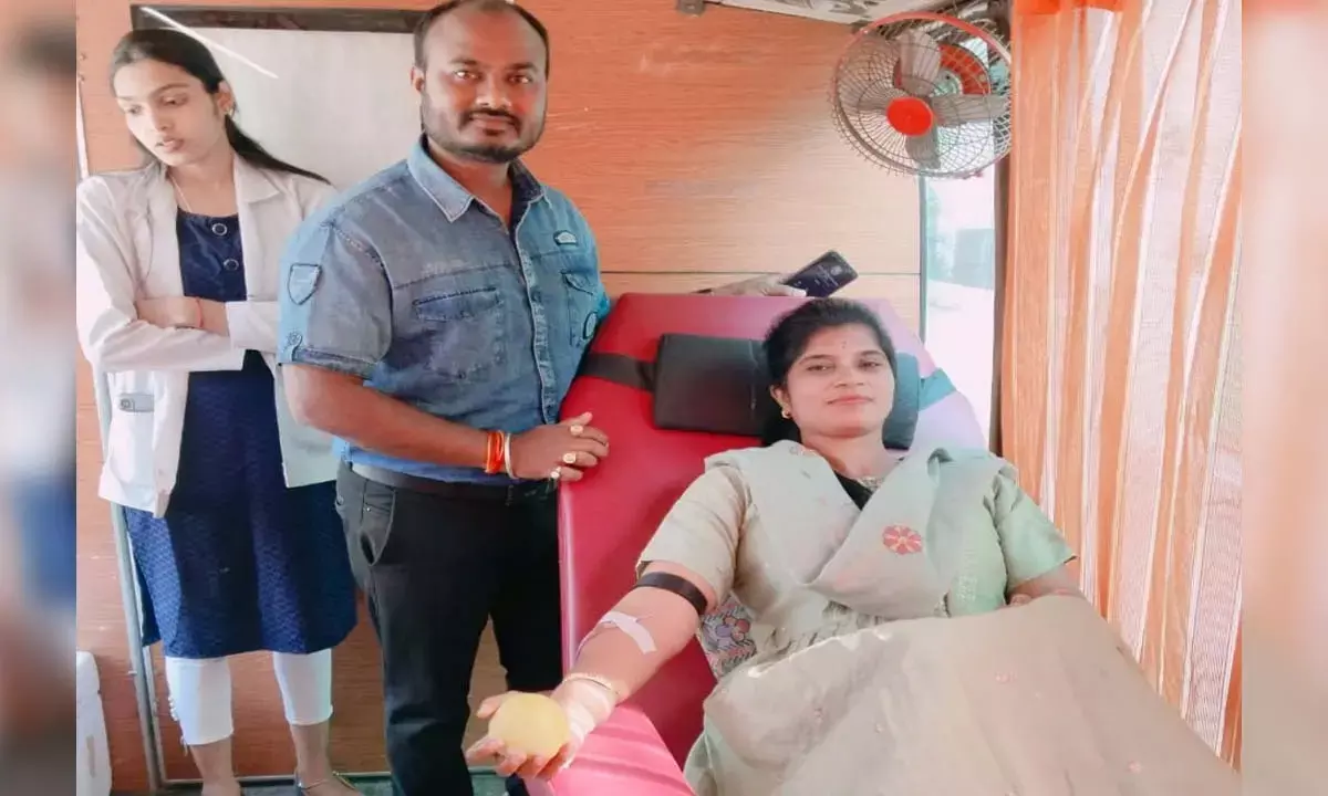 दिव्यांग शिक्षिका हिम कल्याणी ने 5वीं बार किया रक्तदान