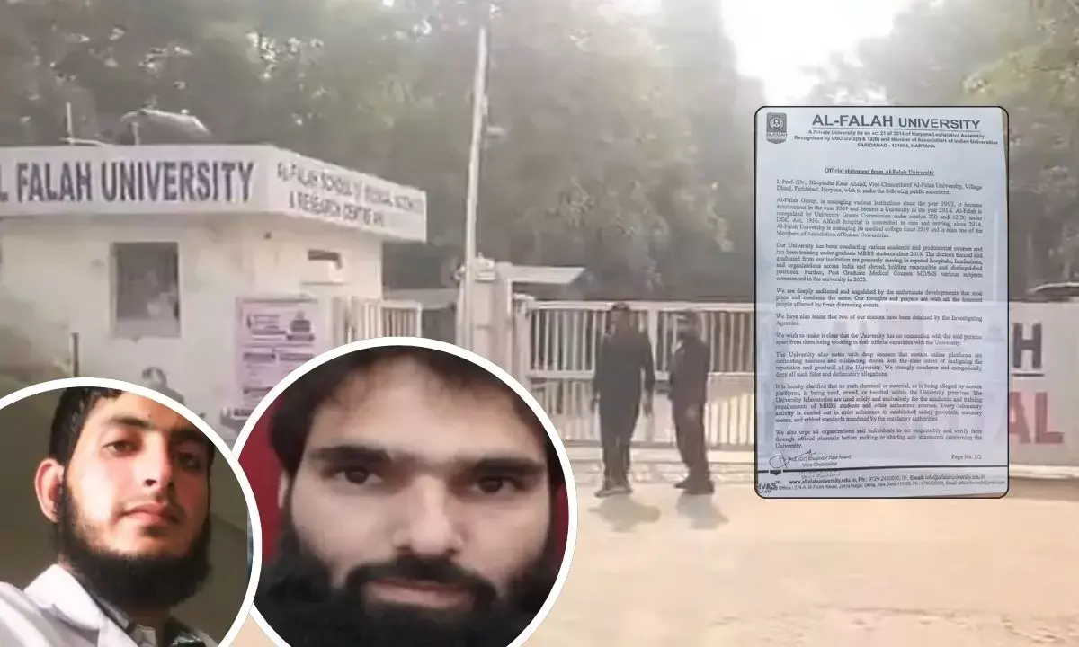 Al Falah University Statement On Delhi Blast Al Falah University Statement On Delhi Blast