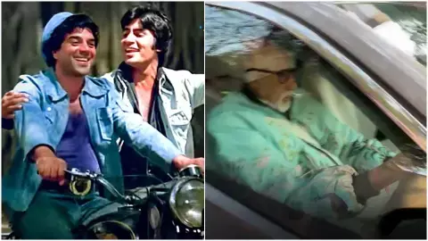 सुपरस्टार अमिताभ बच्चन बुधवार को अपनी कार चालकर अभिनेता धर्मेंद्र के घर के बाहर स्पॉट हुए।