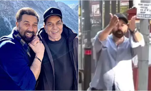 घर के बाहर फोटो खींच रहे पैप्स पर सनी देओल भड़क उठे।