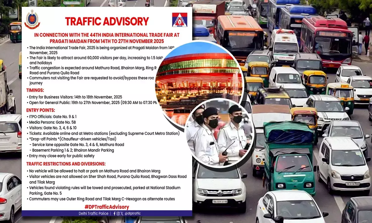 IITF 2025, Delhi Traffic Advisory IITF 2025, Delhi Traffic Advisory
