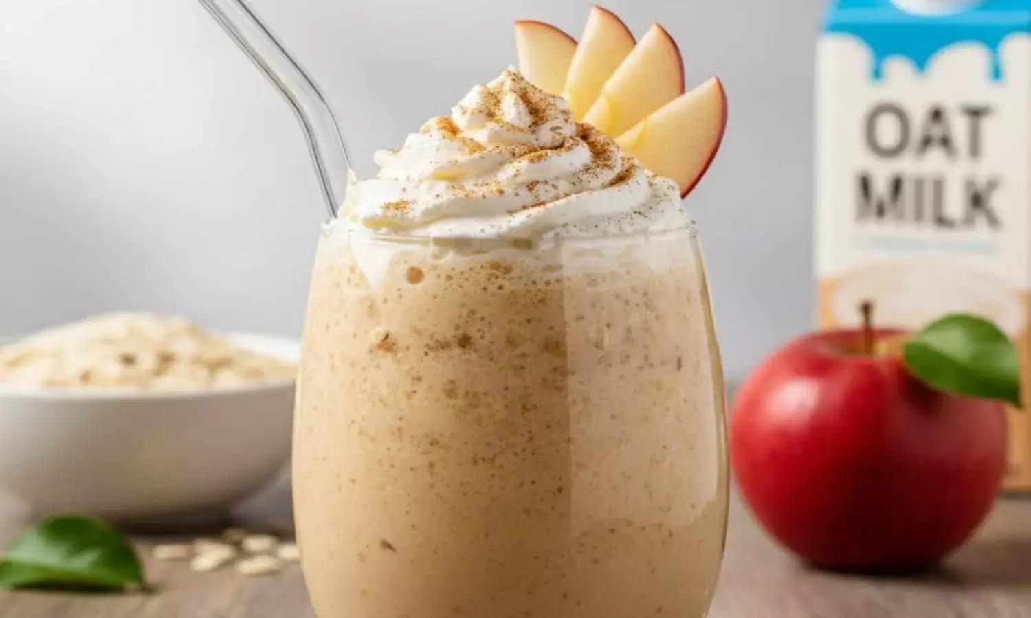 how to make apple oats milkshake