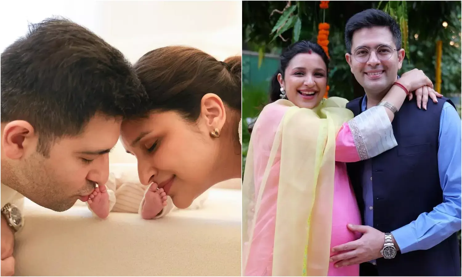 परिणीति चोपड़ा और राघव चड्ढा ने अपने बेटे की पहली झलक सोशल मीडिया पर शेयर की।