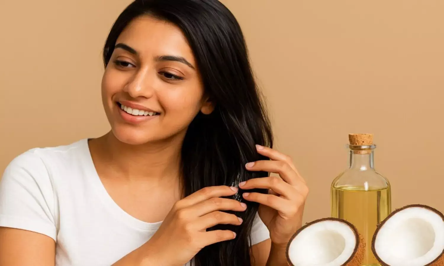 बालों की देखभाल करती महिला